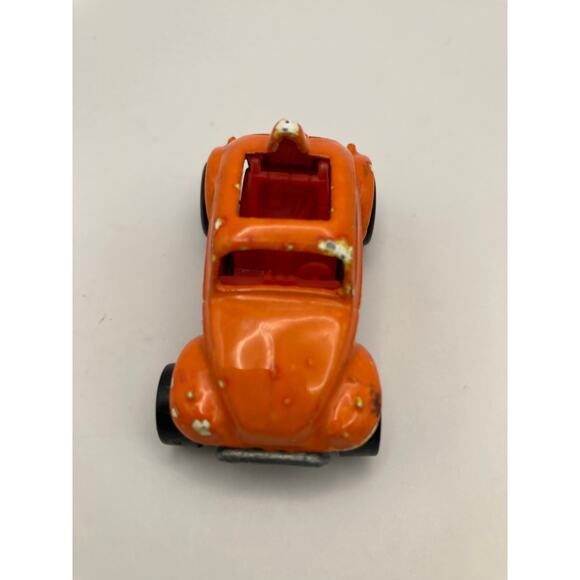 Loose Vintage Hot Wheels 1983 Diecast 1:64 Scale VW Blazing Bug Orange Car - Picture 3 of 4